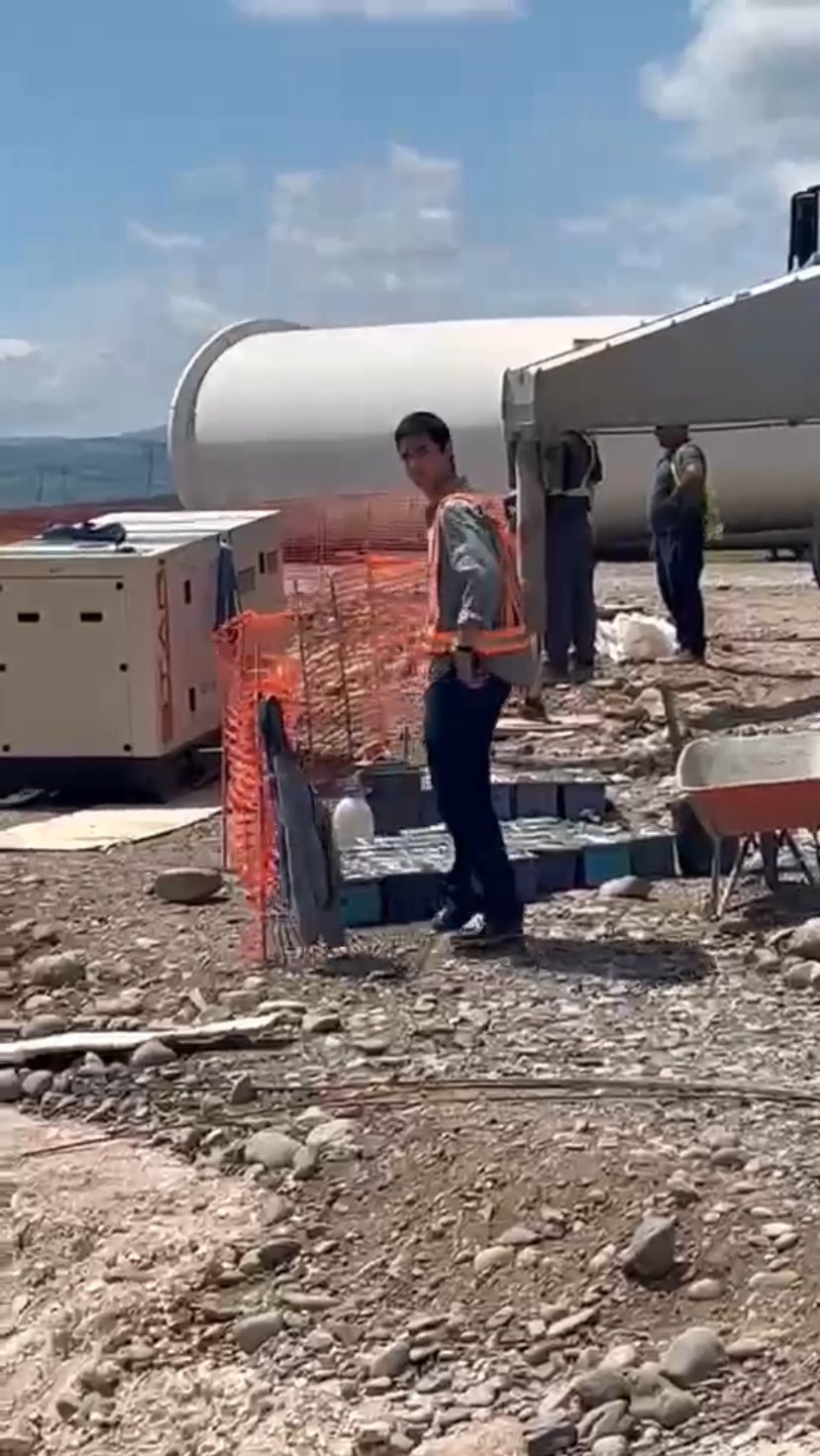 Wind turbine plant construction site